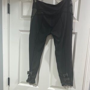 Jadelynne Brooke Black Leggings with Bow Accents